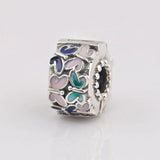 Enamel Butterfly Clip Stopper Beads for Charm Bracelet