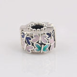 Enamel Butterfly Clip Stopper Beads for Charm Bracelet