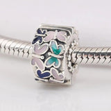 Enamel Butterfly Clip Stopper Beads for Charm Bracelet