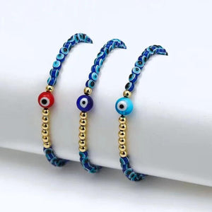 Vintage Demon Eye Beads Bracelet Hand Braided Adjustable String