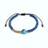 Vintage Demon Eye Beads Bracelet Hand Braided Adjustable String