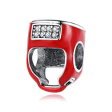 925 Silver Boxing Beads Charms for Bracelet Pendant Charms
