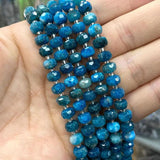 Apatite Faceted Round Spacer Beads for Jewelry Making