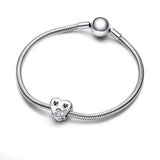 925 Silver Heart House Charm Bead for Bracelets DIY