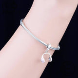 925 Silver Pink Enamel Headphone Charm Bead Kids Berloque
