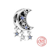 925 Silver Galaxy Bead Charm Pendant Bracelet Necklace