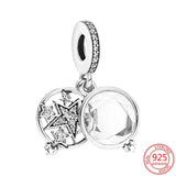 925 Silver Galaxy Bead Charm Pendant Bracelet Necklace