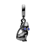 925 Silver Cat Dangle Charm Bead Bracelet DIY Woman Jewelry