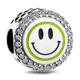 Shining Guanyin Button Beads for Bracelet 925 Sterling Silver Charm