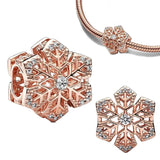 925 Silver Snowflake Charm Bead for Bracelet Pendant