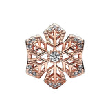 925 Silver Snowflake Charm Bead for Bracelet Pendant