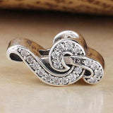 Music Note Crystal Bead 925 Silver Charm Bracelet Bangle