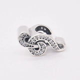 Music Note Crystal Bead 925 Silver Charm Bracelet Bangle
