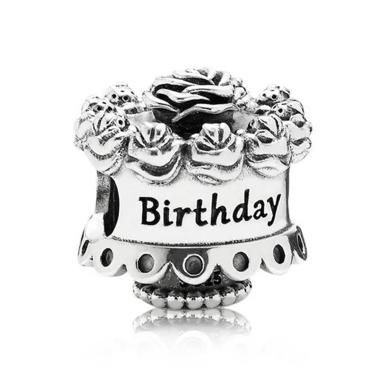 Charm Bracelet Bangle Lady Gift Rose Flower Bead S925 Silver DIY Jewelry