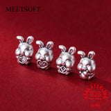 S999 3D Silver Gourd Rabbit Beads DIY Bracelets Accessory