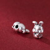 S999 3D Silver Gourd Rabbit Beads DIY Bracelets Accessory