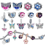 925 Silver Leaves Charm&Beads for Bracelet Making