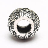 S925 Silver Bead DIY Jewelry Floral Flower Twigs Charms Lady Bracelet Bangle