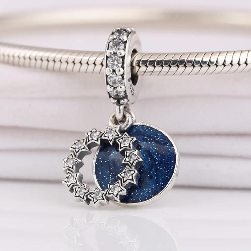 Silver Bead Pendant Bracelet Women Jewelry Gift