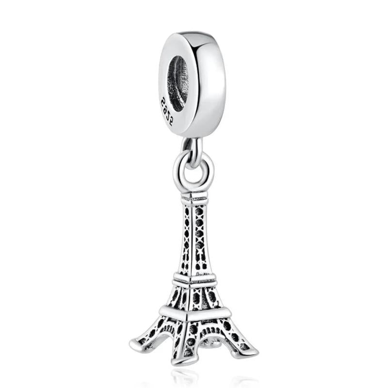 Eiffel Tower Charm Silver Bracelet Pendant for Lady Gift
