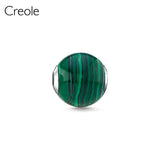 Green Brown Purple Pink Charm Beads 925 Sterling Silver Jewelry Gift