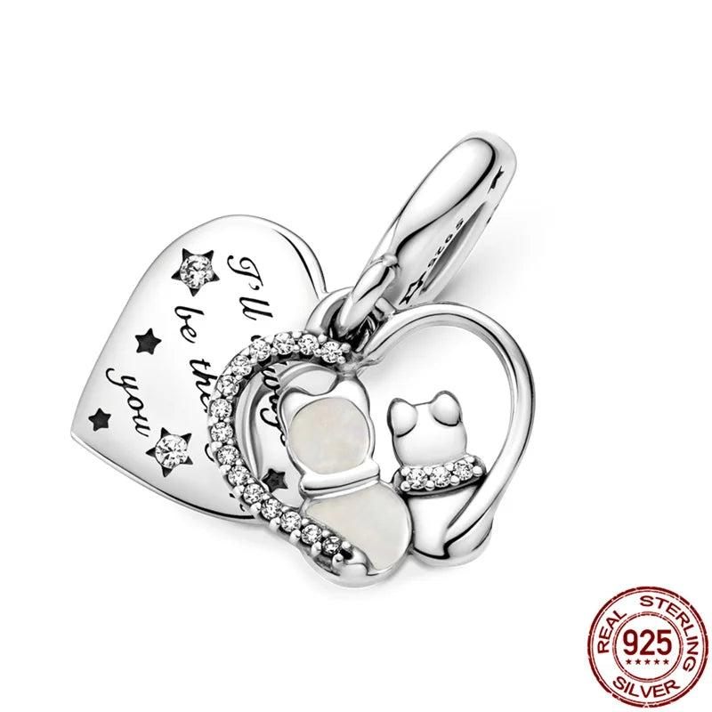 925 Silver DIY Jewelry Buckle Heart Charm for Bracelet & Bangle