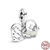 925 Silver DIY Jewelry Buckle Heart Charm for Bracelet & Bangle