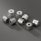 925 Silver Cylinder Beads 9x8mm S925 Silver Spacers DIY Jewelry Accessories