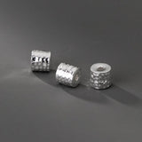 925 Silver Cylinder Beads 9x8mm S925 Silver Spacers DIY Jewelry Accessories