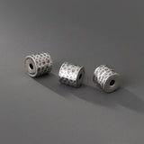 925 Silver Cylinder Beads 9x8mm S925 Silver Spacers DIY Jewelry Accessories