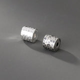 925 Silver Cylinder Beads 9x8mm S925 Silver Spacers DIY Jewelry Accessories