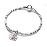 925 Silver Four-leaf Clover Friendship Charm Bead for Bracelets DIY