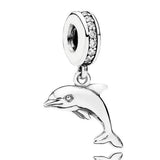925 Silver Dolphin Butterfly Reindeer Pendant Charm Bracelet Bead