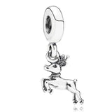 925 Silver Dolphin Butterfly Reindeer Pendant Charm Bracelet Bead