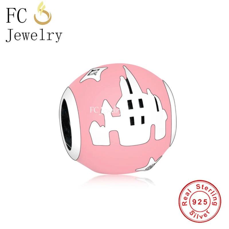 Sterling Silver Enamel Castle Star Bead for Charm Bracelet