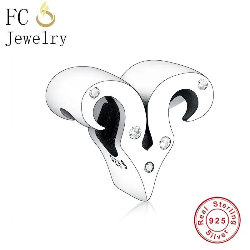 925 Silver 12 Constellation Zodiac Sign Beads for Berloque