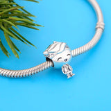 925 Silver Boy With Headband Heart Bead For Charm Bracelet