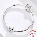 Europe Bracelet 925 Sterling Silver Mom&Baby Polar Bear Beas S925 Playing