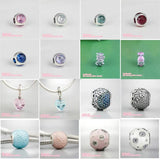 925 Silver Ribbon Heart Charm with CZ Pave Dangle