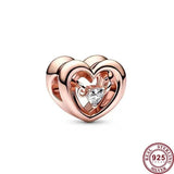 925 Silver Red Bag Pendant Lovely Rabbit Bracelet DIY Charm Jewelry