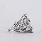 925 Sterling Silver Christmas Tree Charms with Clear CZ DIY Jewelry