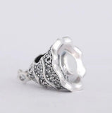 925 Sterling Silver Christmas Tree Charms with Clear CZ DIY Jewelry