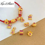 Vintage Heart DIY Beads Charm for Bracelet