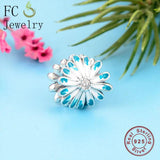 925 Silver Daisy Charm for Bracelets