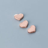 2ps 925 Silver Matte Heart Spacer Beads 18k Plating Rose Charm Bracelet Necklace