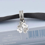 Crystal Heart Petals Pendant Beads for 925 Silver Charm Bracelet