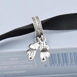 Crystal Heart Petals Pendant Beads for 925 Silver Charm Bracelet