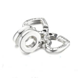 S925 Silver Bead Sister Heart Pendant Charm for Bracelet Bangle