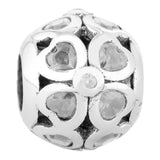 Multicolor Clover Crystal Beads 925 Silver Charm Bracelet DIY Jewelry