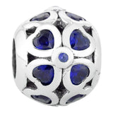 Multicolor Clover Crystal Beads 925 Silver Charm Bracelet DIY Jewelry
